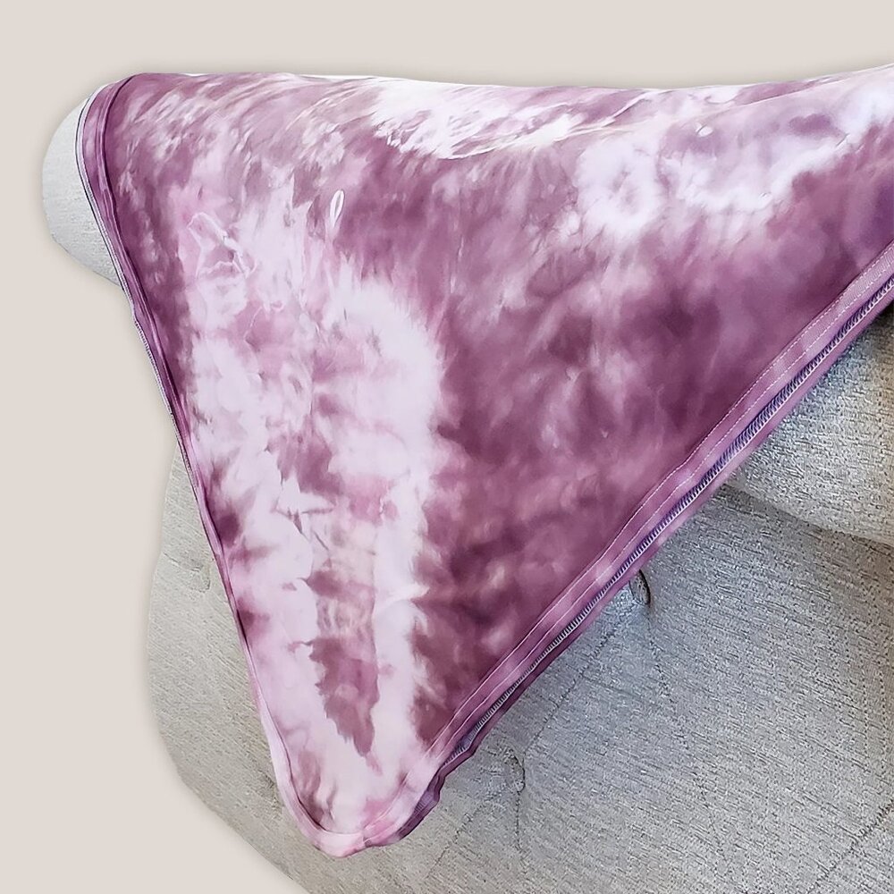 Organic Dusty Rose Tie Dye Baby Blanket | Organic Cotton Hand-Dyed Baby Gift
